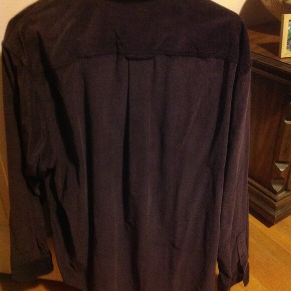 Saks Fifth Avenue Men's Large Purple Corduroy Long Sleeve Shirt - Good Condition - Picture 2 of 4